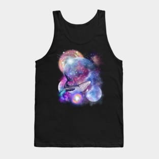 space  blue whale 5 Tank Top